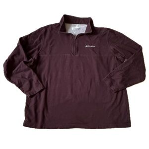 Columbia Men’s Omni Wick 1/4 zip XL Pullover maroon mid weight